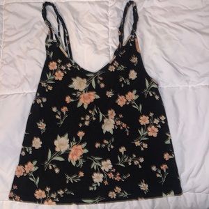 Floral blouse w/ braided sleeves